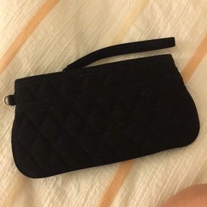 Black quilted Vera Bradley wristlet